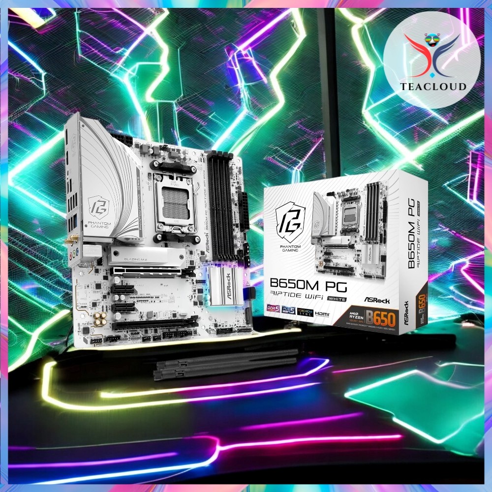 ASRock B650M PG Riptide WiFi White Micro ATX Motherboard | Shopee Singapore