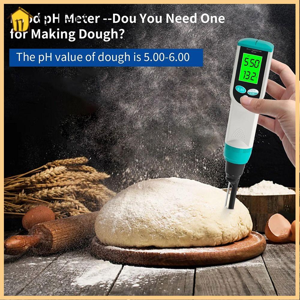 SUER Temp PH Tester, 0.0014.00pH Professional Food PH Meter, High