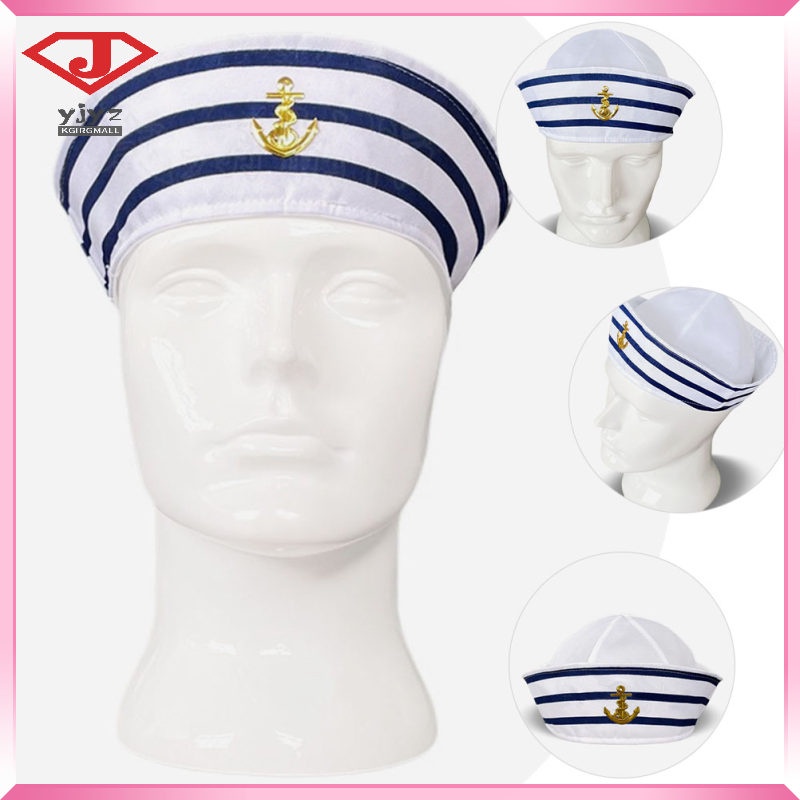 帽子 At Last SAILOR HAT 🎉 Sailor-Inspired Polyester Captain's Hat 1Pc Ideal for Boat