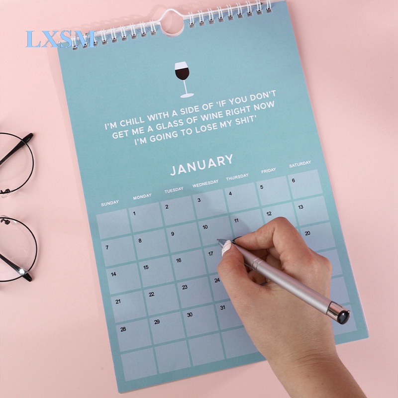 LXSM Adulting is Hard 2024 Calendar, 2024 Monthly Inspirational Wall