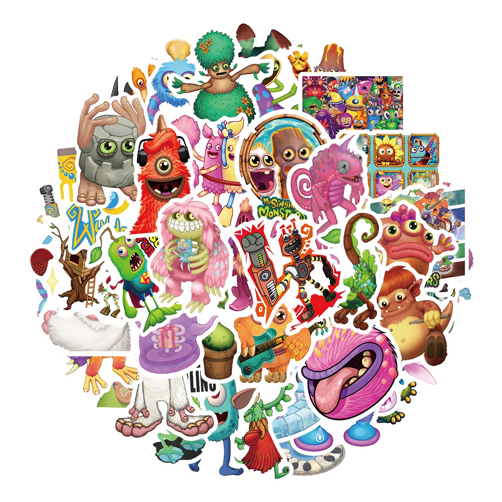 50PCS Game My Singing Monster Waterproof Graffiti Stickers for Helmet  Bicycle Hand Account Pencil Case Decals LanLanStickersWorld | Shopee  Singapore