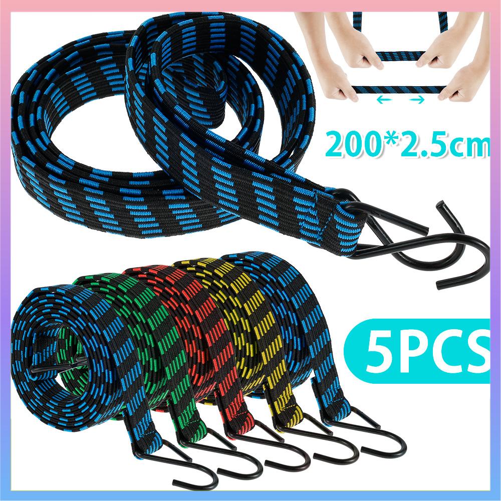 Pack of 10 heavy duty elastic bungee cords, luggage cord 30cm 