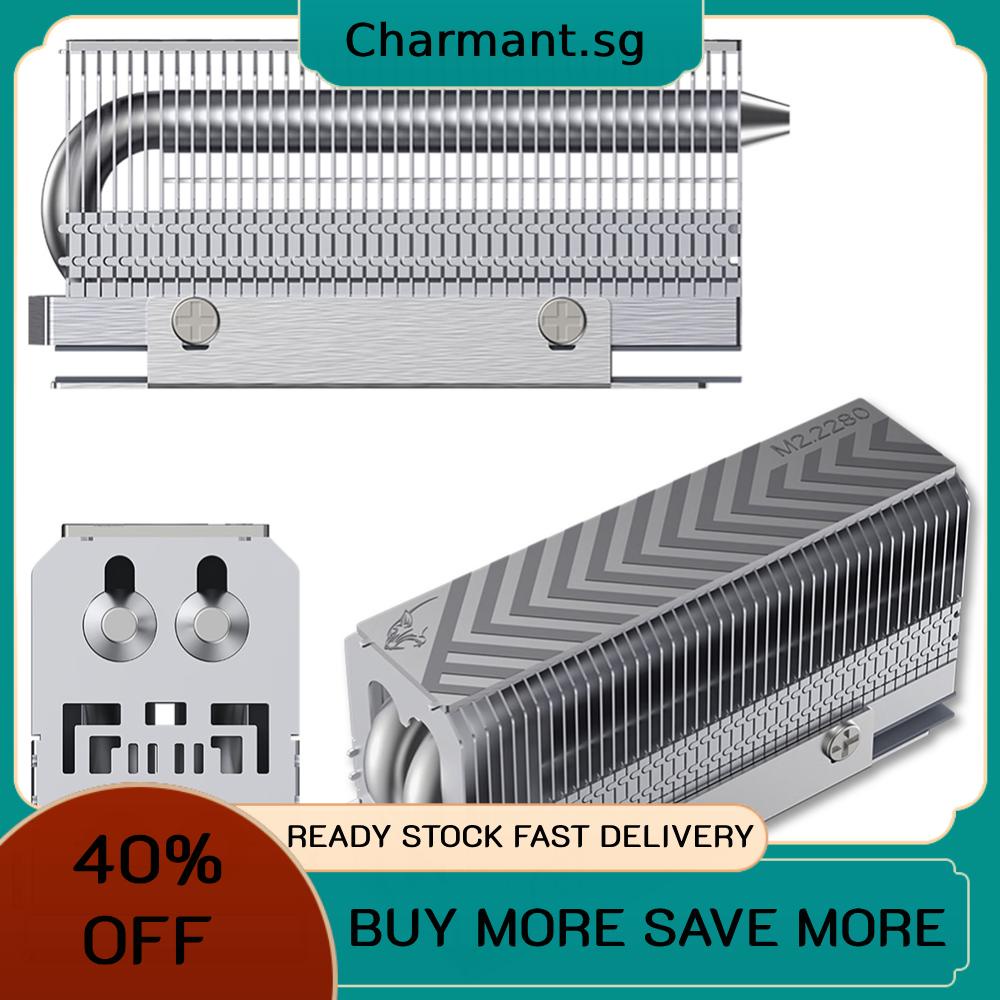 M.2 2280 SSD Heatsink Solid State Drive Radiator 2xAGHP Heat Pipe