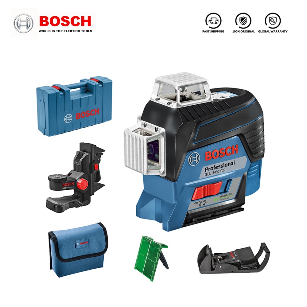 Bosch GLL 380CG High Precision Green Light Level 12 Line Laser Level