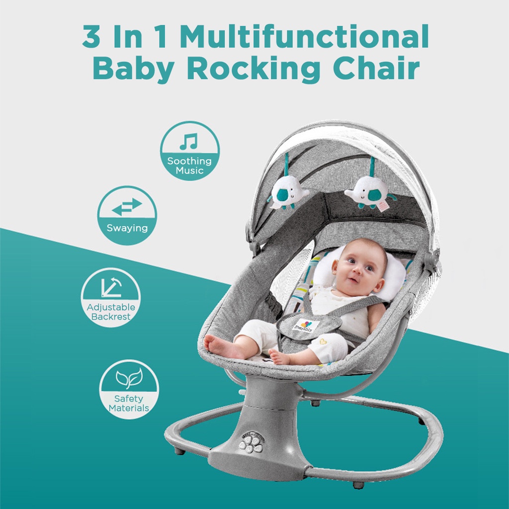 Mastela 3IN1 Baby Rocker Multifuntional Baby Electric Swing Chair Electric Baby Auto Swing Leaf Bouncer Baby Swing Shopee Singapore