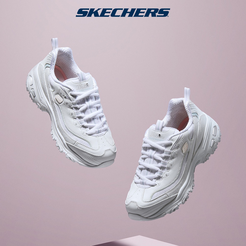 White on sale lace skechers