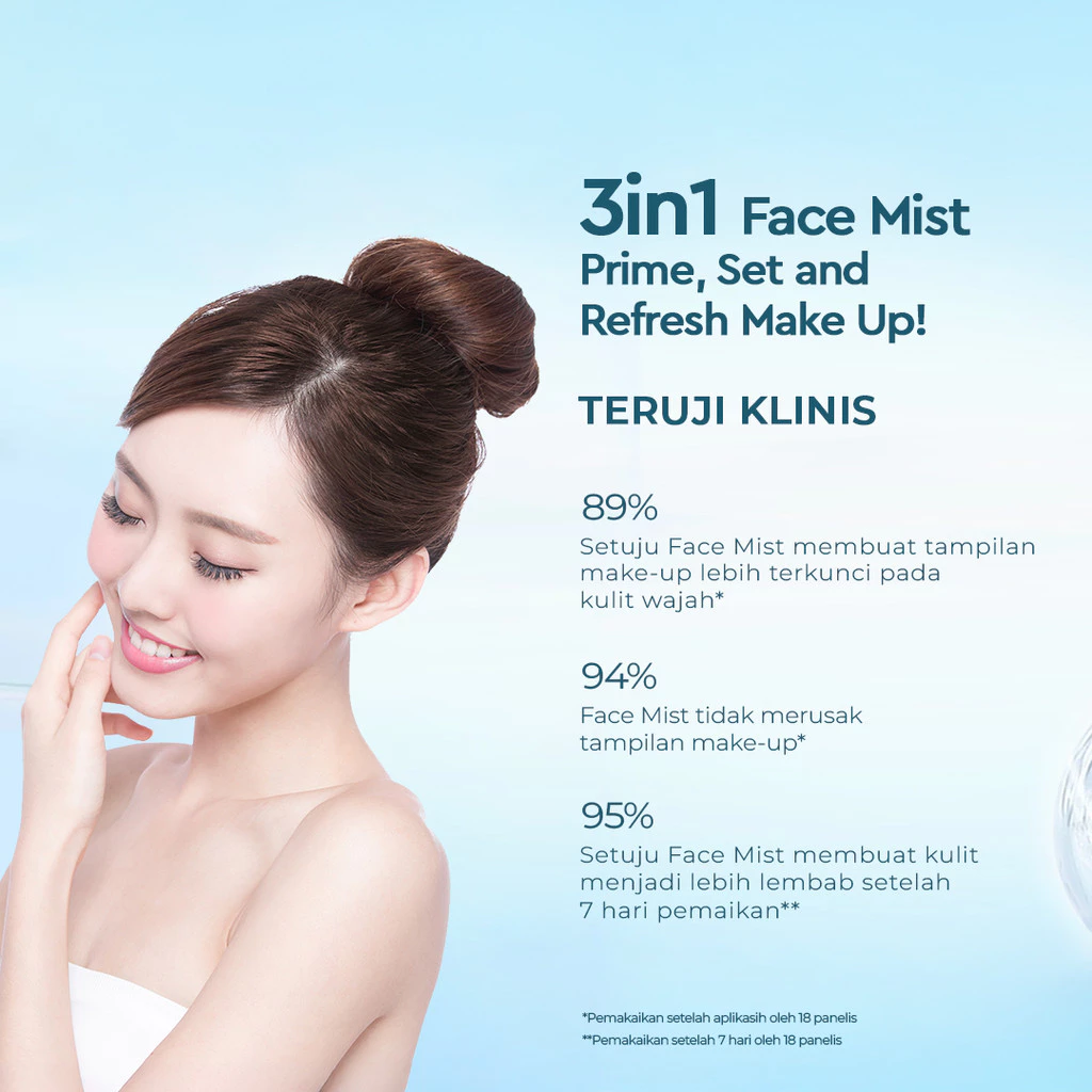 WARDAH Lightening Face Mist 60 ml - Face Mist 3-in-1 dengan 4X Niacinamide Advanced - Mencerahkan Kulit Sebagai Primer Sekaligus Setting Spray Untuk Kunci Tampilan Make Up - Spray Untuk Primer, Setting Spray dan Refresh - Skincare - Gambar 3