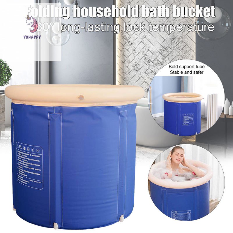 Inflatable Bathtub Portable Bathtub Sauna Foldable Hot Tub in Small ...