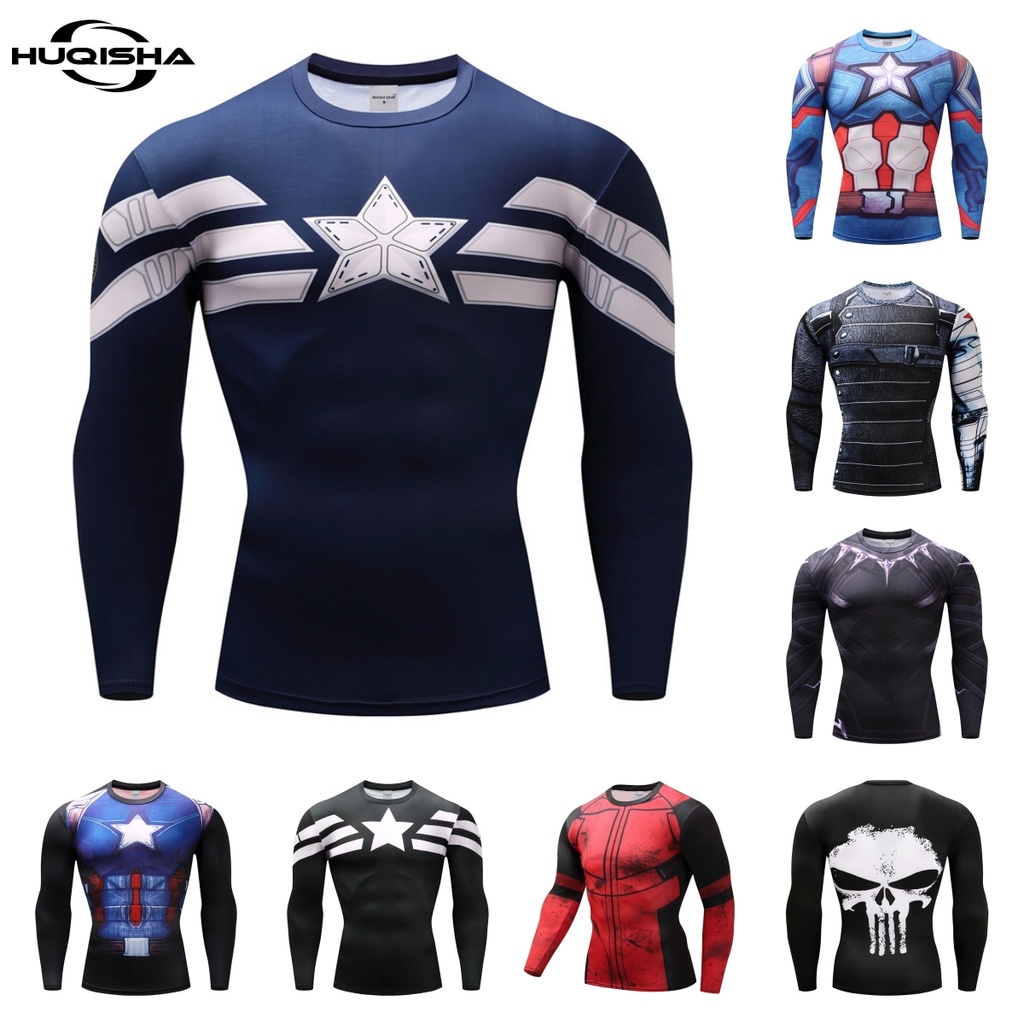 Superhero Captain America T Shirt Men