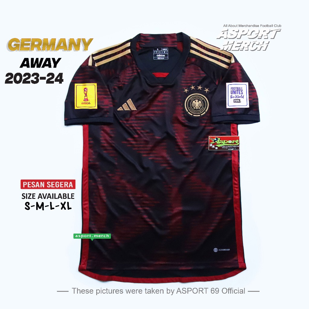 Germany Football JERSEY AWAY WORLDCUP QATAR 2022 2023 PILDUN U17 2024