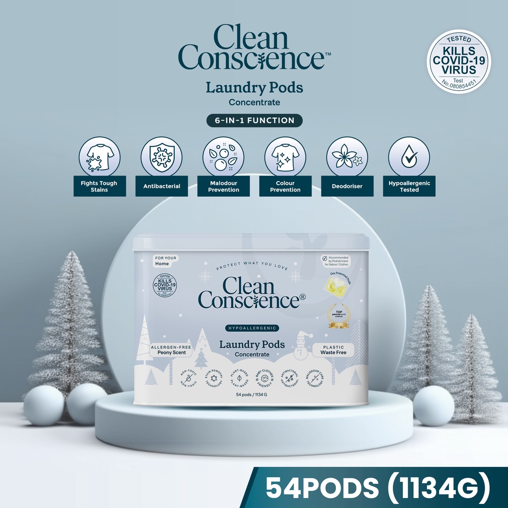 [XMAS EDITION] Clean Conscience 6 in 1 Laundry Pods Hypoallergenic