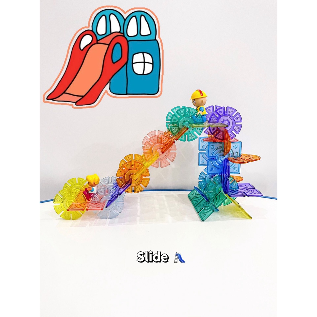60/120/240pcs Extra Large Interlocking Disc Building Block Set Creative ...