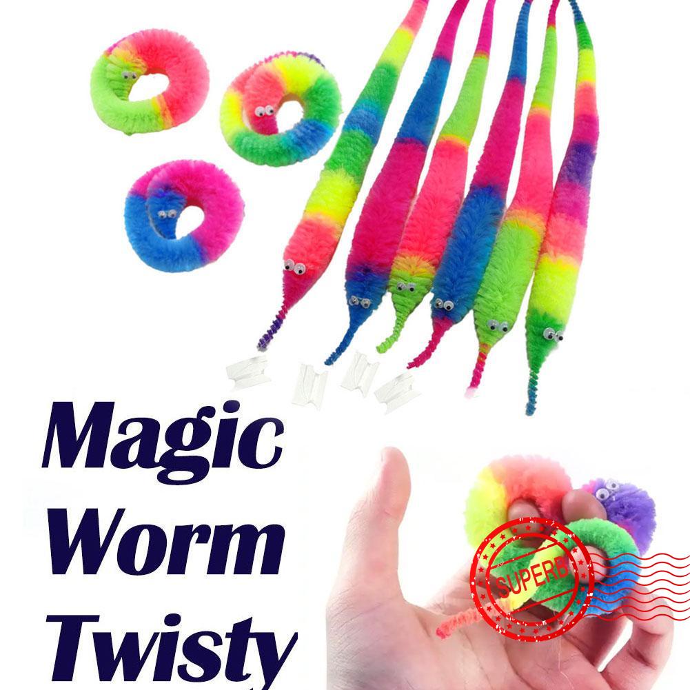 Magic Twisty Fuzzy Worm Toy Wiggle Moving Sea Horse Trick Props ...