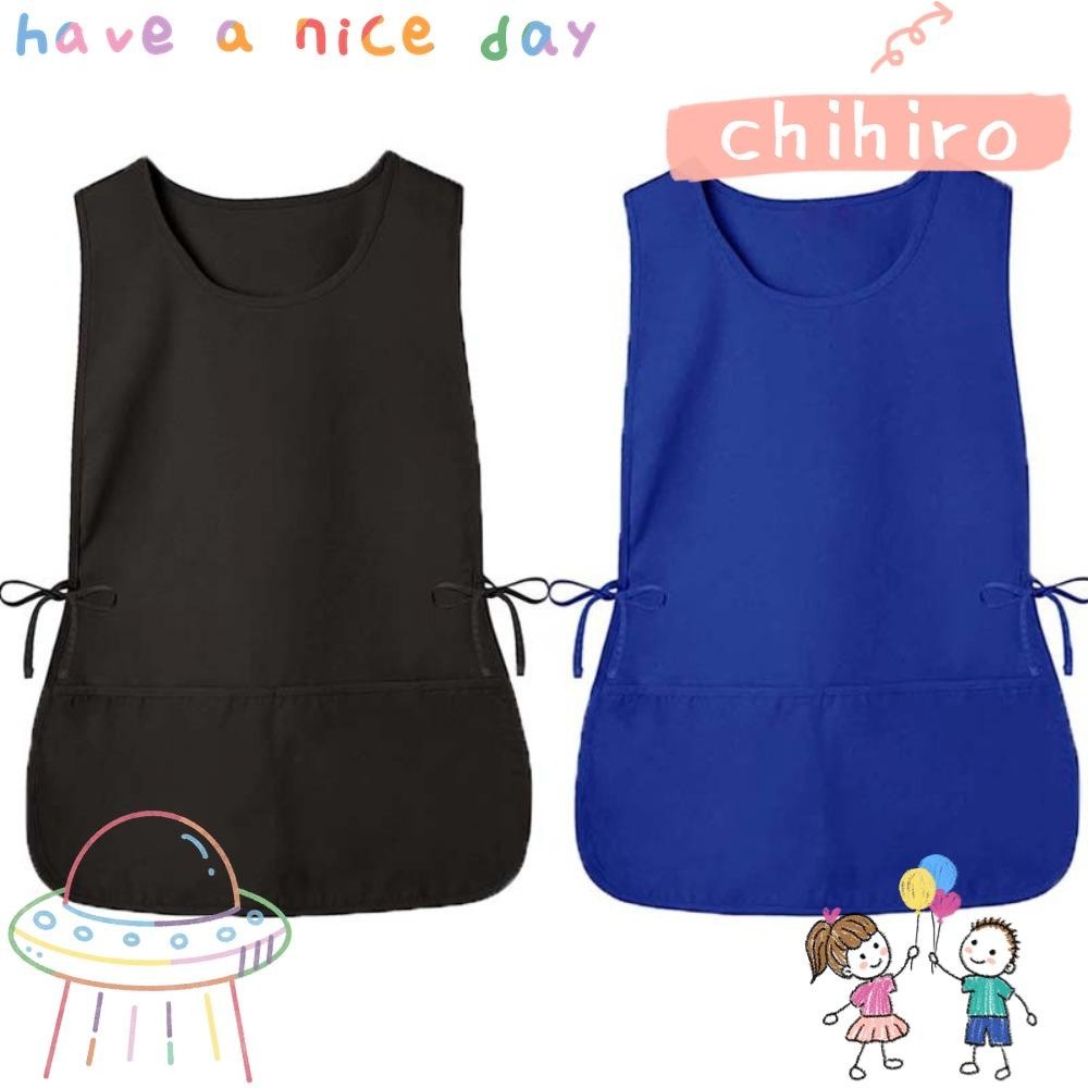 CHIHIRO Hairdresser Vest, with Pocket Black Hairdressing Cloak, High