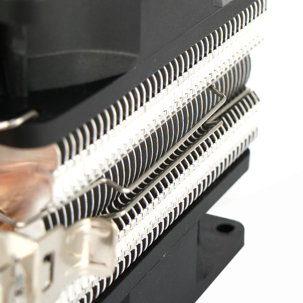 Dual Copper Pipes Dual Fans Hydraulic CPU Cooler Heatpipe Fans Heatsink ...