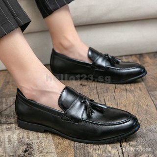 Mens black tassel on sale loafers