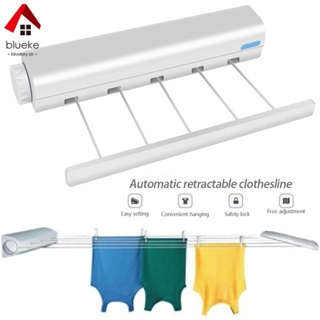 Wall-Mounted Clothes Drying Line, 13M Retractable Reel Hanging Dryer Double  Clothes Drying Line Outdoor Indoor Laund…