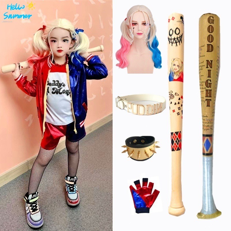 24 Hours Delivery suicide squad Children Harley Quinn costume Harley Quinn  Jacket suicide squad Halloween cosplay Girl Stage Catwalk Performance  Costume