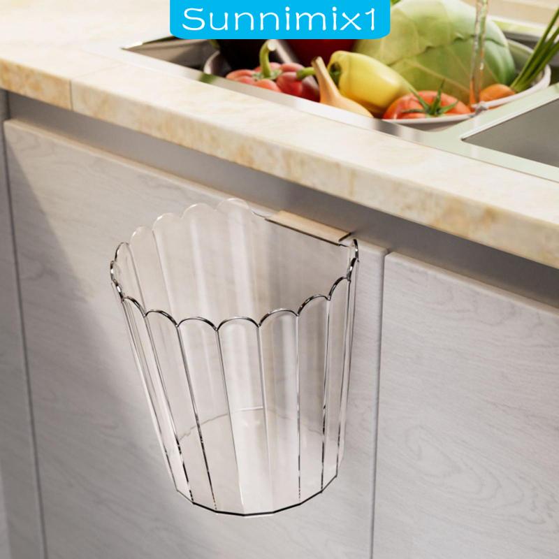 [Sunnimix1] Hanging Trash Can, Small under Sink Garbage Can, Wall