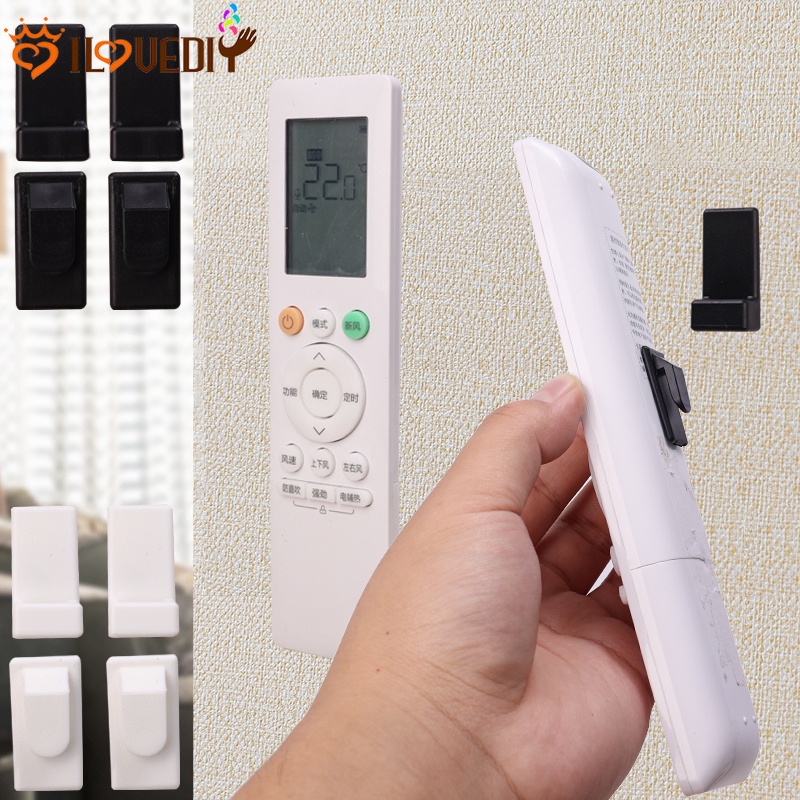 2Pcs/Set Plastic Hooks Sticky Hook Set Air Conditioner TV Remote Control  Key Practical Wall Storage Strong Hanger Holder