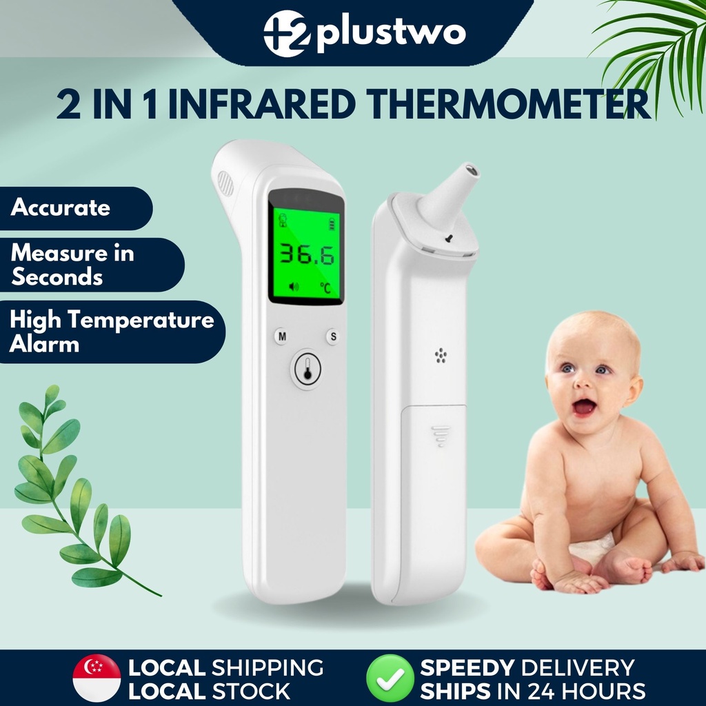 SG📦 2 in 1 Infrared Forehead Thermometer + Ear Infrared NonContact
