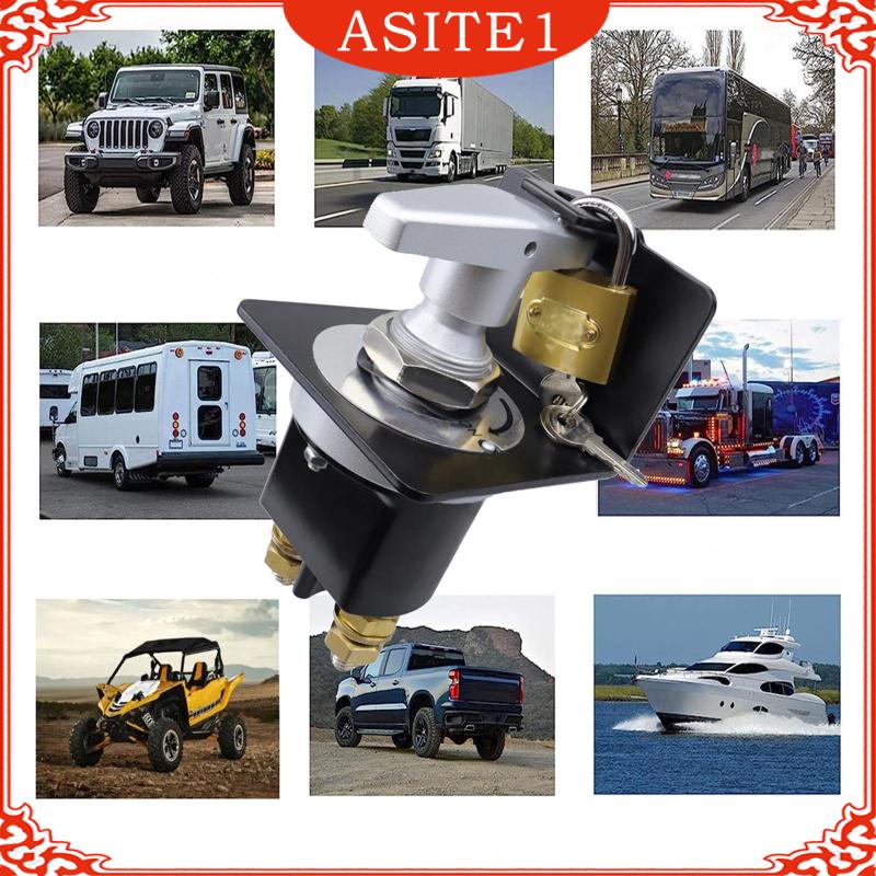 [ Battery Disconnect Switch, Heavy Duty Kill Switch Fixed Handle