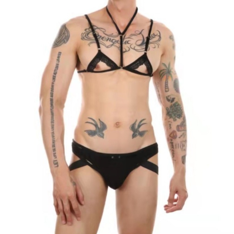 Mens See Through Mesh Adjustable Straps Camisole Bra Underwear Sissy  Lingerie - China Men's Sexy Underwear and Gay Mini Underwear price