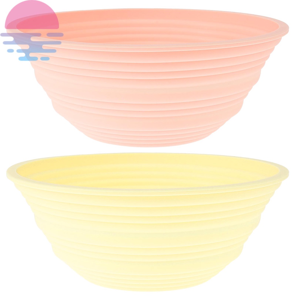 2Pcs Bread Proofing Basket Silicone Round Dough Proofing Bowl