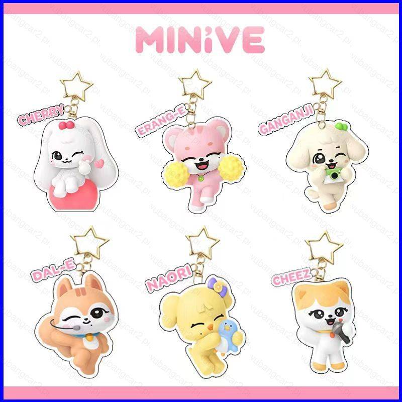 Comic IVE MINIVE cartoon acrylic keychain bag pendant Yujin GANGANJI