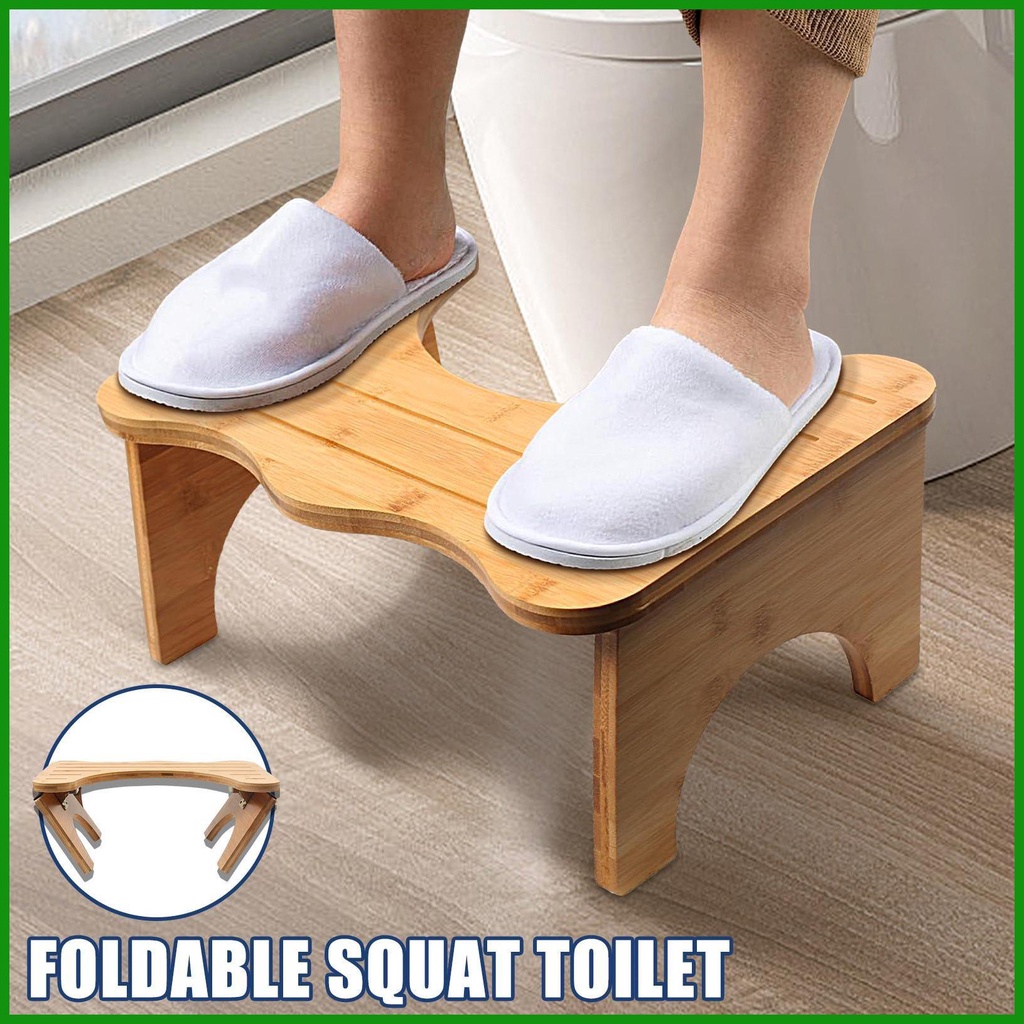 Toilet Squatting Stool Foldable Pooping Step Potty Stool Portable Poop