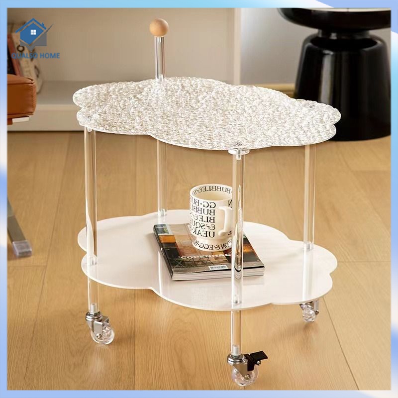 Removable Trolley Rack Cloud Coffee Table Acrylic Living Room Sofa Side ...