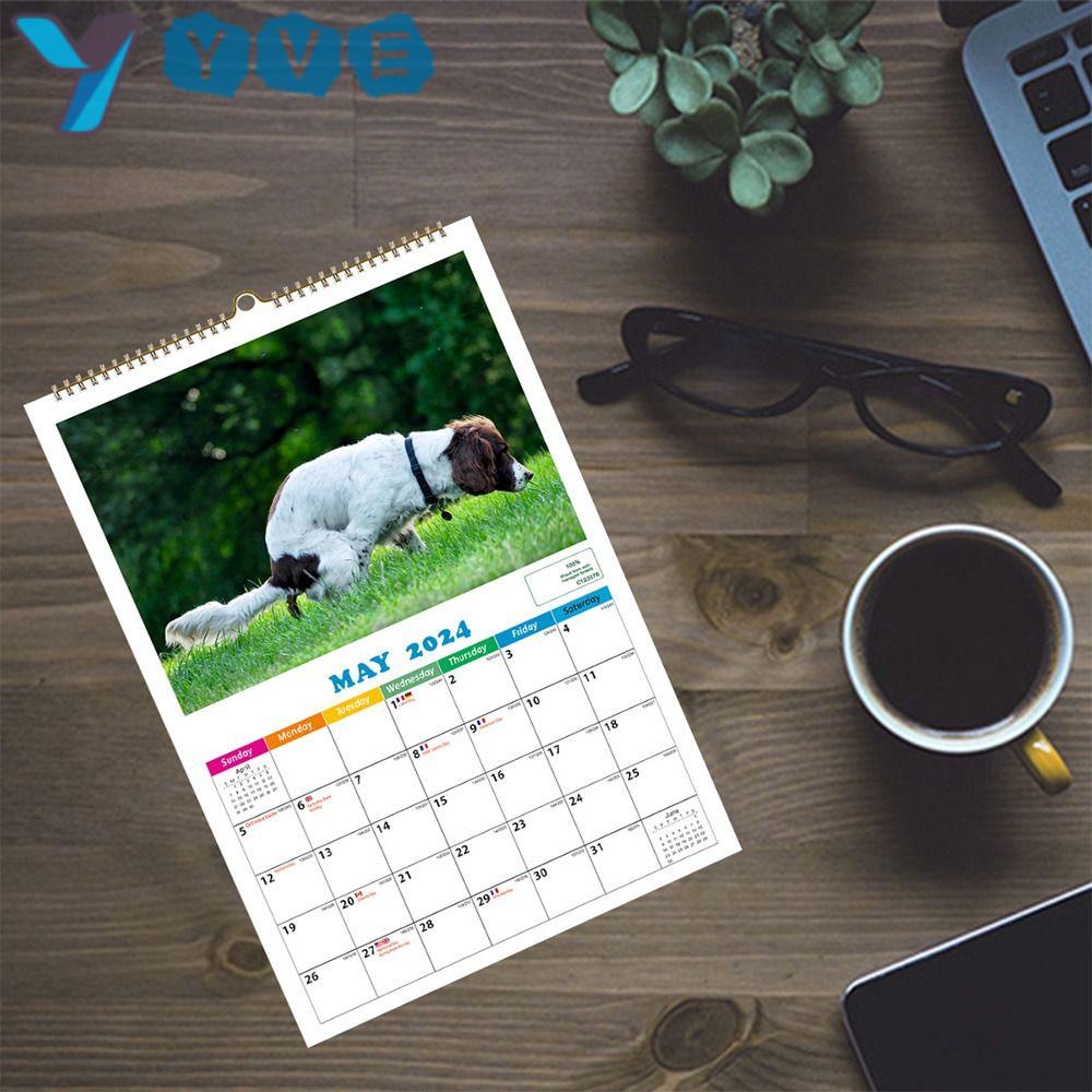 YVE 2024 Wall Calendar, Wall Paper Thick Sturdy 2024 Hanging Calendar