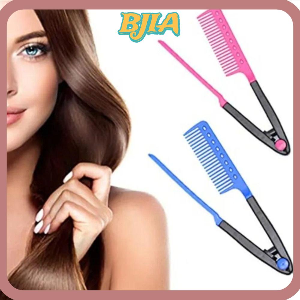 BJA V Type Hair Straightener Brush, Natural Hairdress Tool Hairdressing