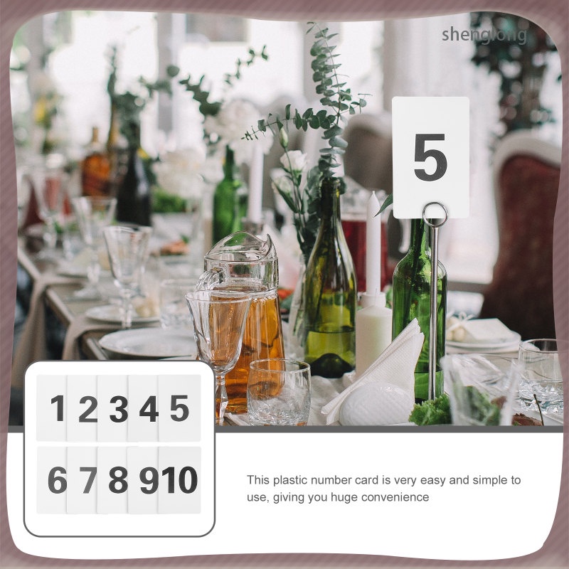 10 Pcs Number Digital Cards for Table Numbers Display Stands Desktop ...