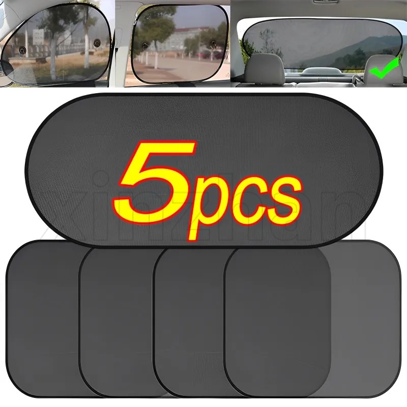 Folding Car Sun Shade For Windscreen | UV Protection Block Parasol With Storage Bag | 125x65 Cm