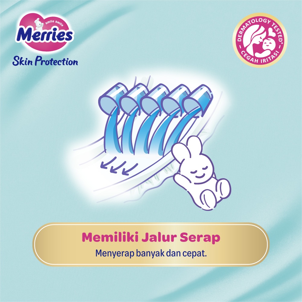 Merries Skin Protection Popok bayi Celana M 50 - Perlengkapan Bayi Dengan Ekstrak Daun Teh Alami x2 - Gambar 3