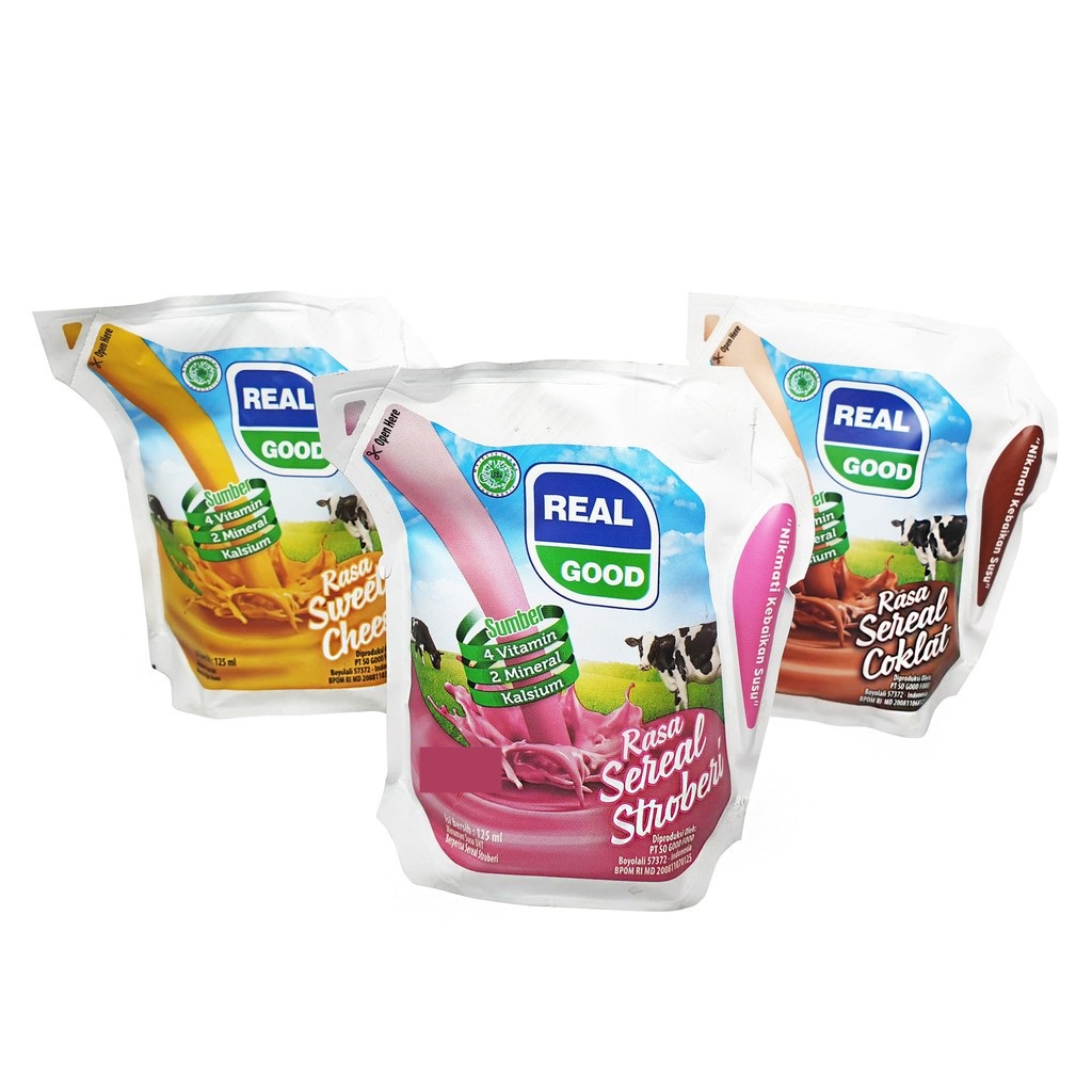 Susu UHT Real Good 125 Ml - Vitamin & Mineral Halal