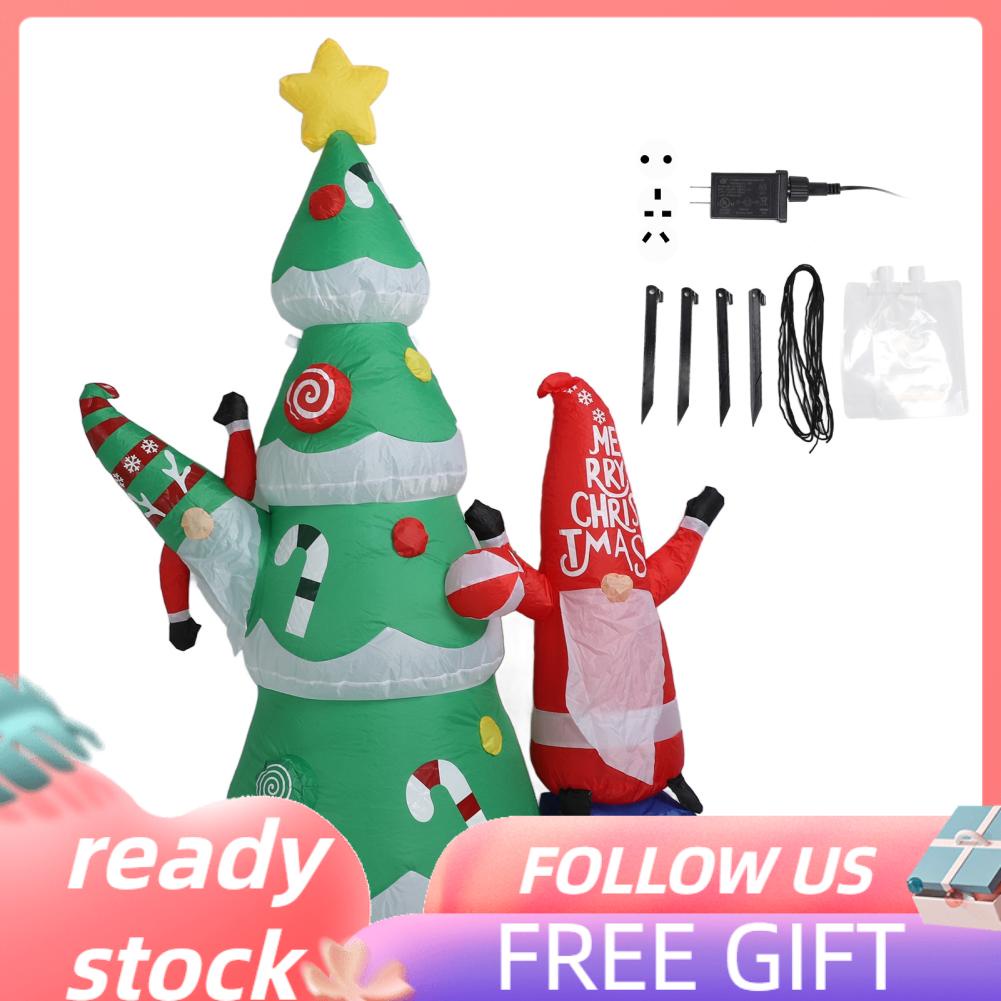 Hanhan1 1.8m Dwarf and Christmas Tree Inflatable Decoration IP44