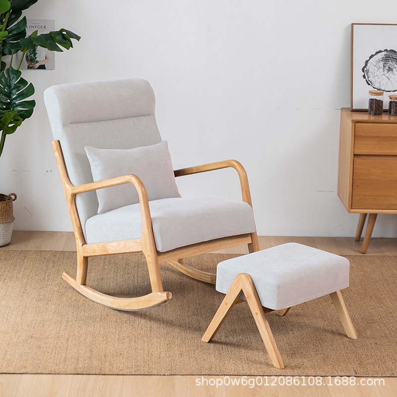 Pzb9 Rocking Chair High Backrest Rocking Chair for living room | Shopee ...