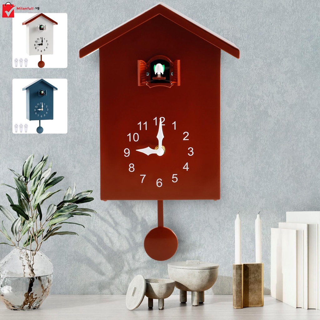 Cuckoo Clock Plastic Cuckoo Wall Clock with Bird Tweeting Sound Hanging