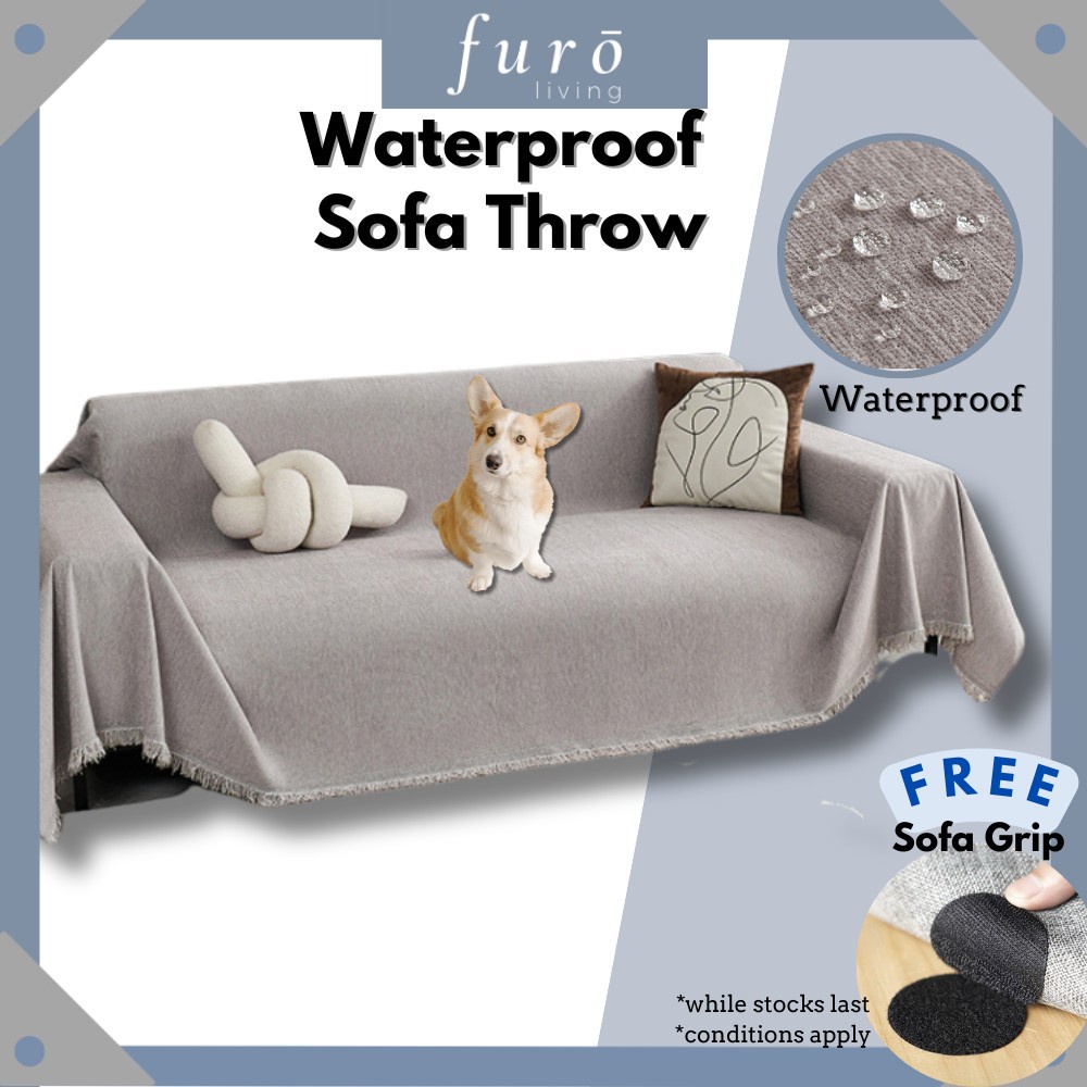 🇸🇬Elegant Waterproof Chenille Sofa Cover Thow LShape Sofa Breathable