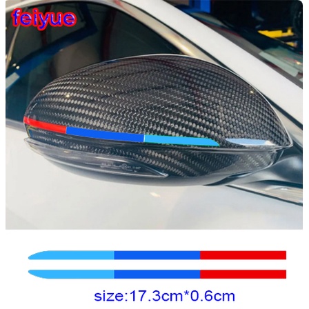 2PCS Car Rearview Mirror Italy Style Sticker Auto Accessories For BMW ...