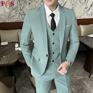 Limited Edition Men's 3-Pieces Slim Fit Mint Green Suit – OMC Formal