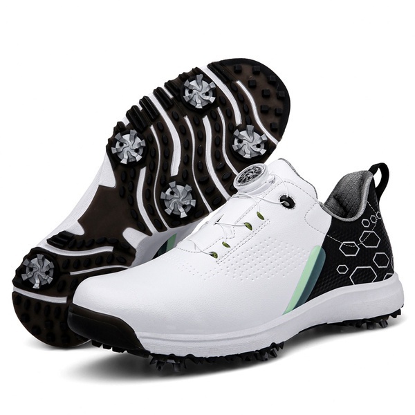 Professional Golf Shoes for Men Waterproof Classic Spiked Golf Sport ...