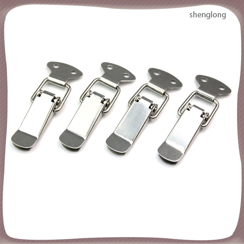 4pcs Stainless Steel Spring Loaded Toggle Case Box Chest Trunk Latch