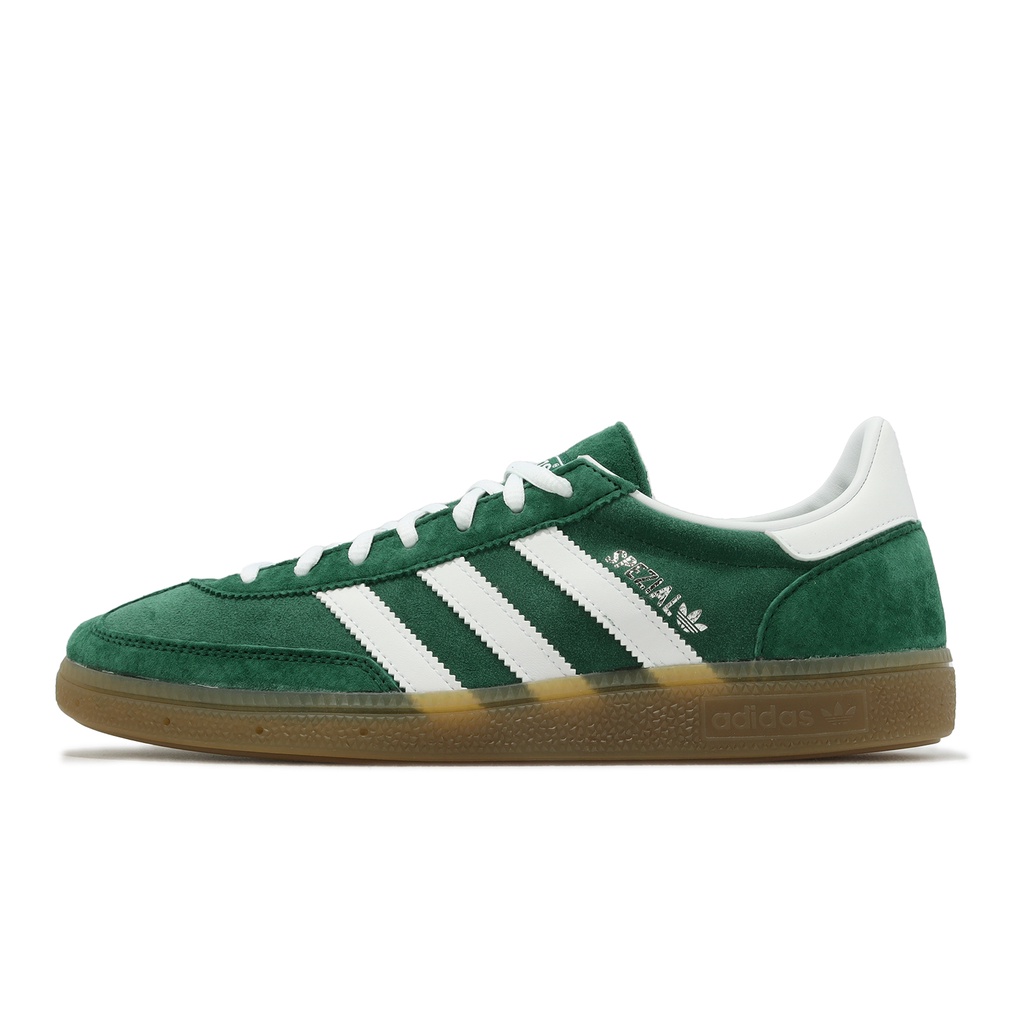 adidas Casual Shoes Handball Spezial Green White Rubber Sole Suede ...