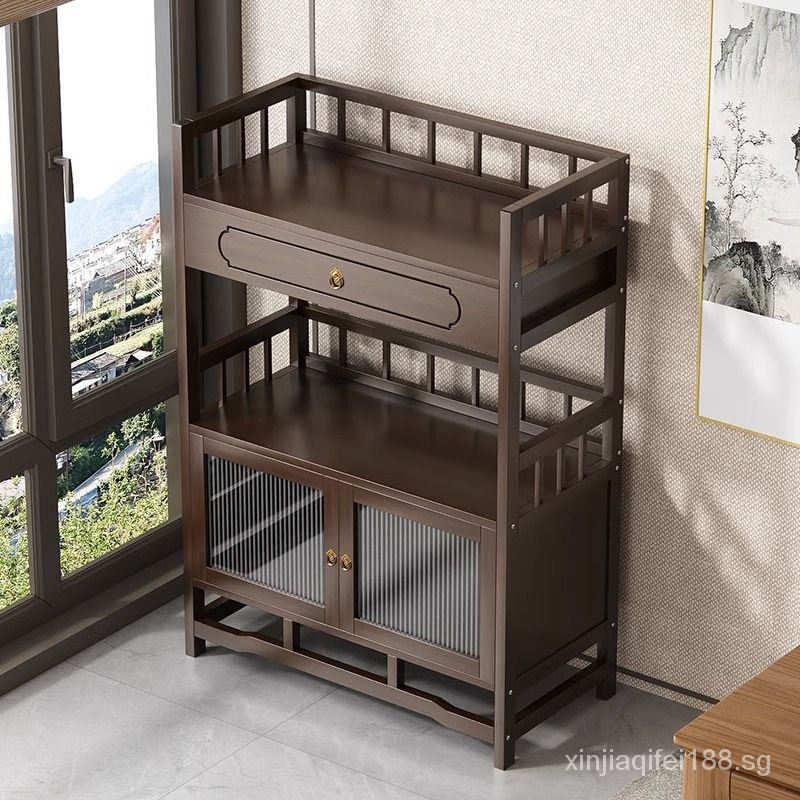 Antique shelf office tea storage rack household tea tea