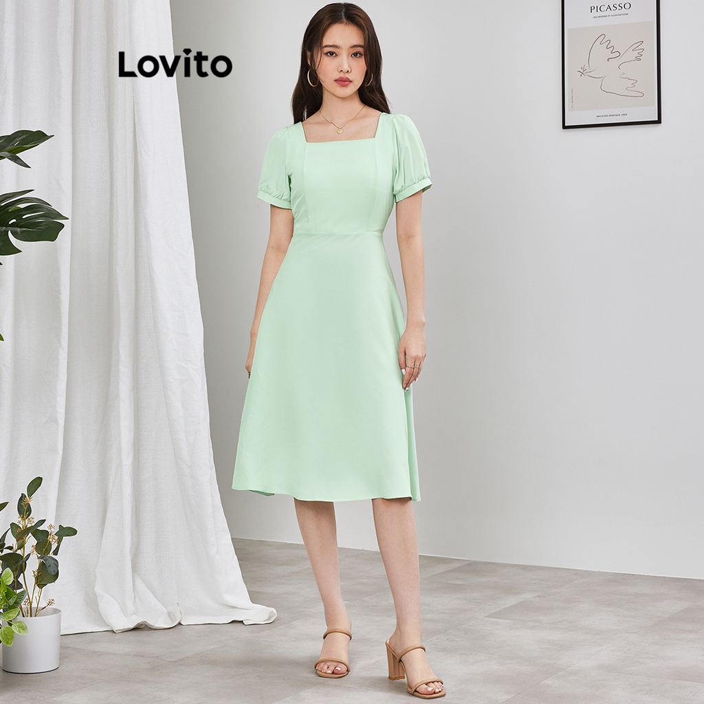 Casual hot sale dress green