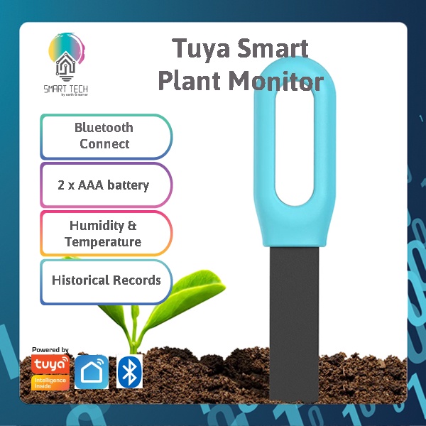 (Local Stock) Smart Tech Tuya Smart Bluetooth Plant Monitor Sensor with ...