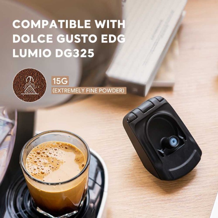 BENFUCHEN Wiederverwendbarer Kaffeeadapter, kompatibel mit LUMIO DG325 Dolce Gusto Krups Nescafé, wiederverwendbarer Kaffeekonverter, kompatibel mit